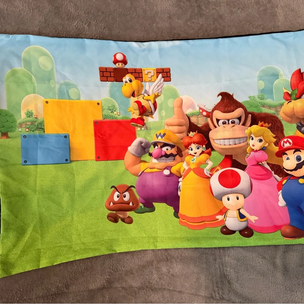 Nintendo Super Mario Zippered Body Pillow Case/Cover